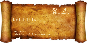 Uri Lilla névjegykártya